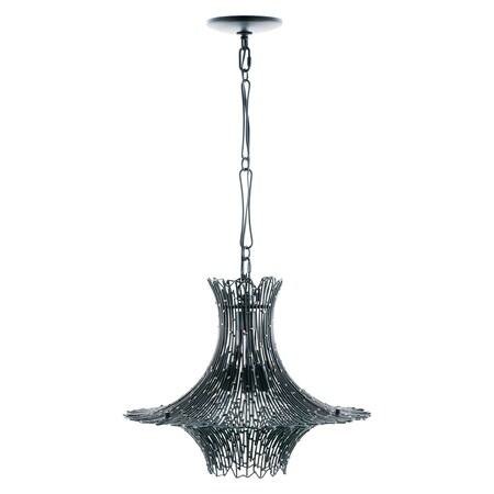 Varaluz Rikki 3-Lt Chandelier - Carbon/Aged Gold 320C03CBAG